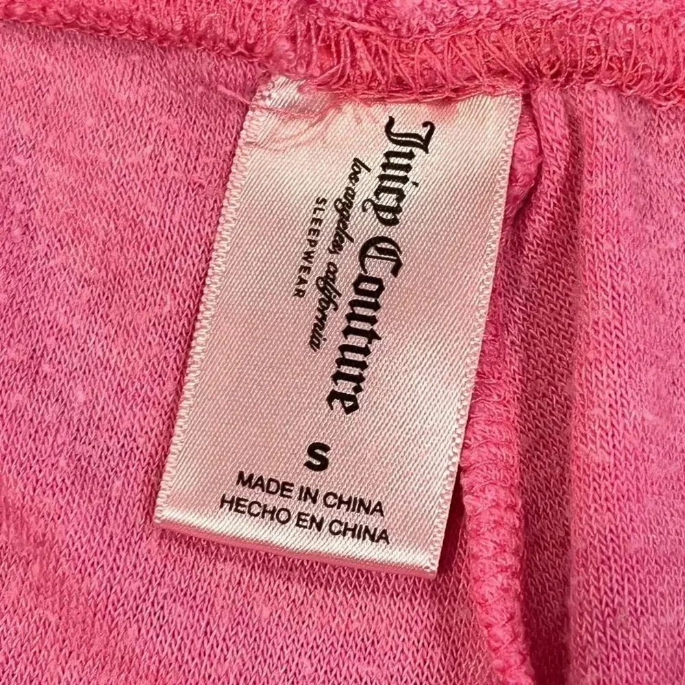 🍀2/$22 Juicy Couture Velour Pink Sleepwear Shorts Womens Sexy Pajamas Small - Picture 5 of 10